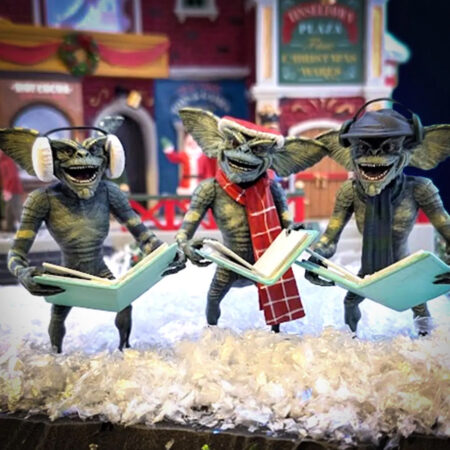 The mischief carolers miniature gremlins for lemax spooky town, department 56, miniature christmas village