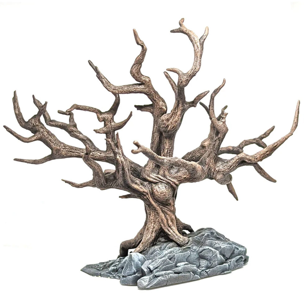 the forsaken elm miniature spooky haunted tree for lemax spooky town, dept 56, halloween village