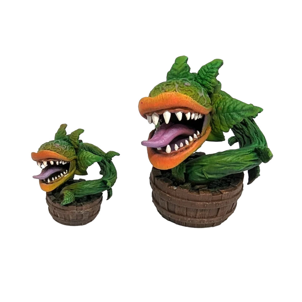 The Chomping Creepers, carnivorous plants for miniature village, lemax spooky town, dept. 56, miniature halloween village