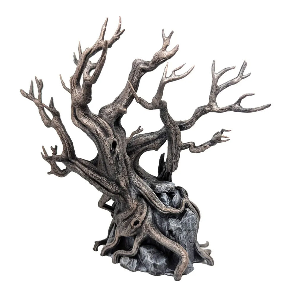 Whispering Hollow Tree, Spooky, Haunted Tree for Lemax Spooky Town, Dept. 56, Miniature Village