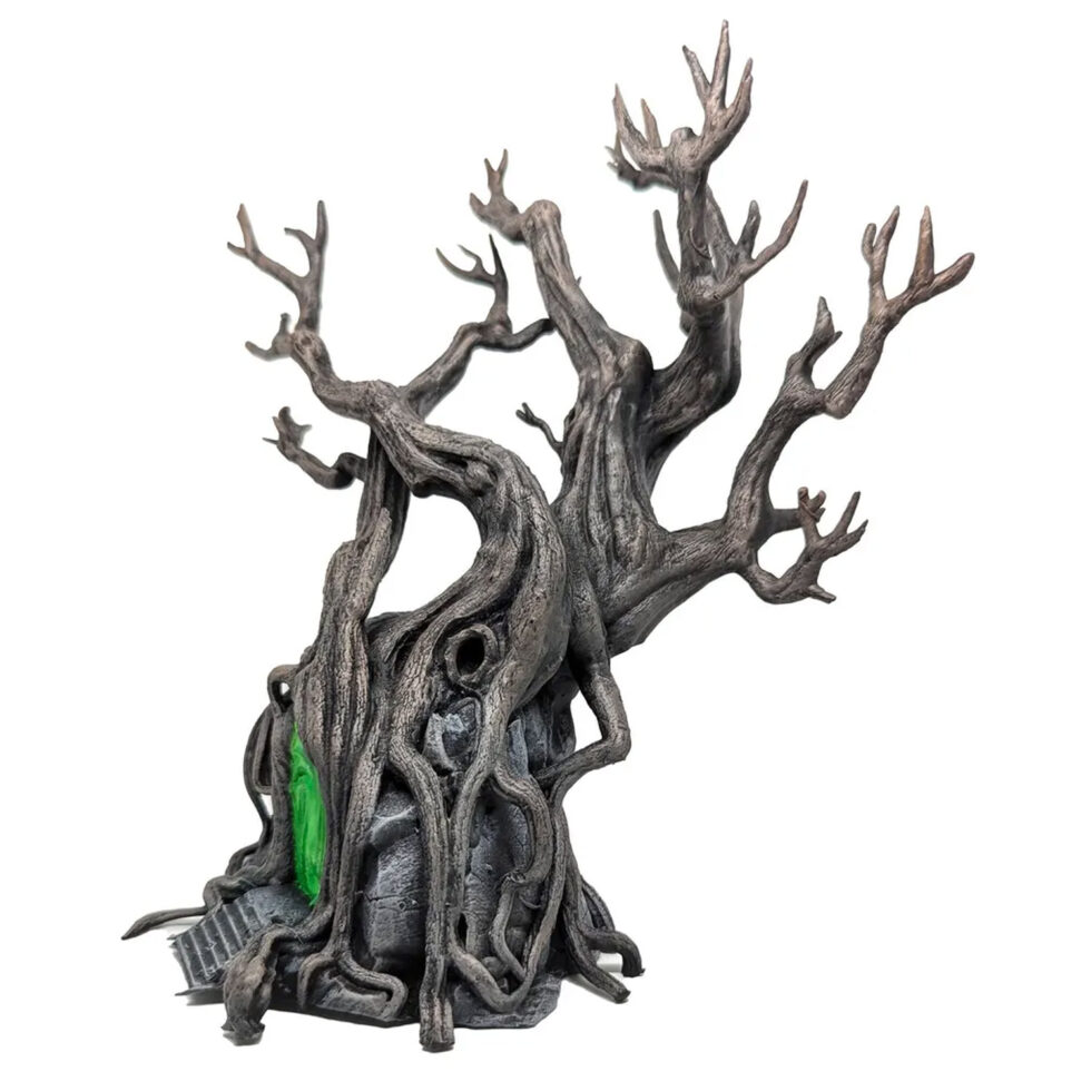 Whispering Hollow Tree, Spooky, Haunted Tree for Lemax Spooky Town, Dept. 56, Miniature Village