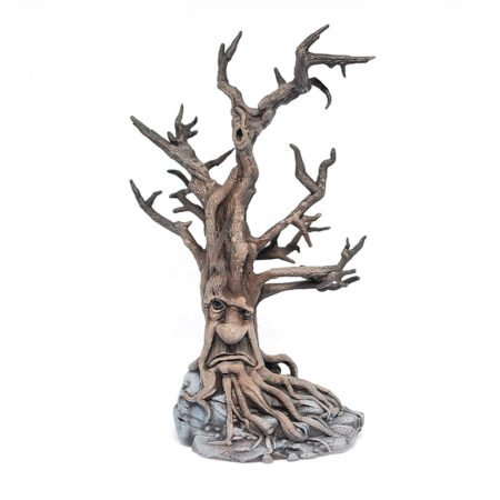 Hollowroot Watcher Tree for miniature halloween village, lemax spooky town, department 56