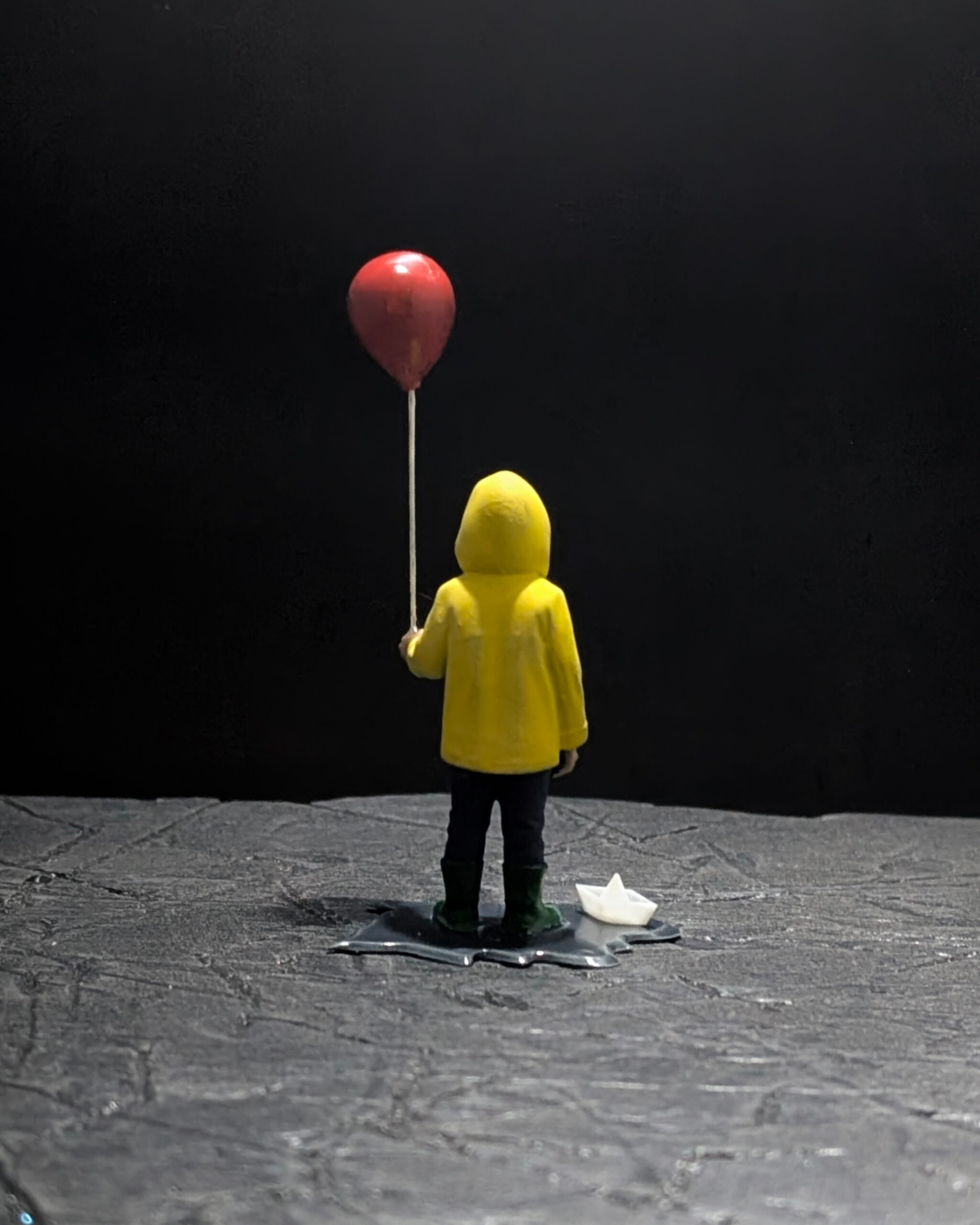 georgie, pennywise, it, return to derry, miniature, halloween village